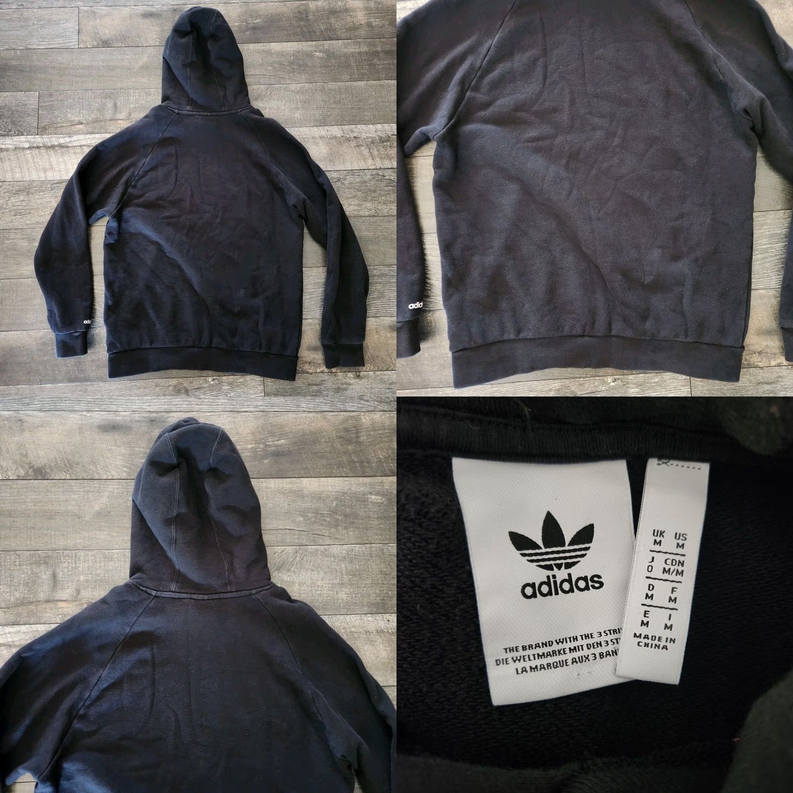 Adidas Adidas Hoodie Mens Medium Leaf Logo Colorful Embroidered Black Size US M / EU 48-50 / 2 - 8 Thumbnail