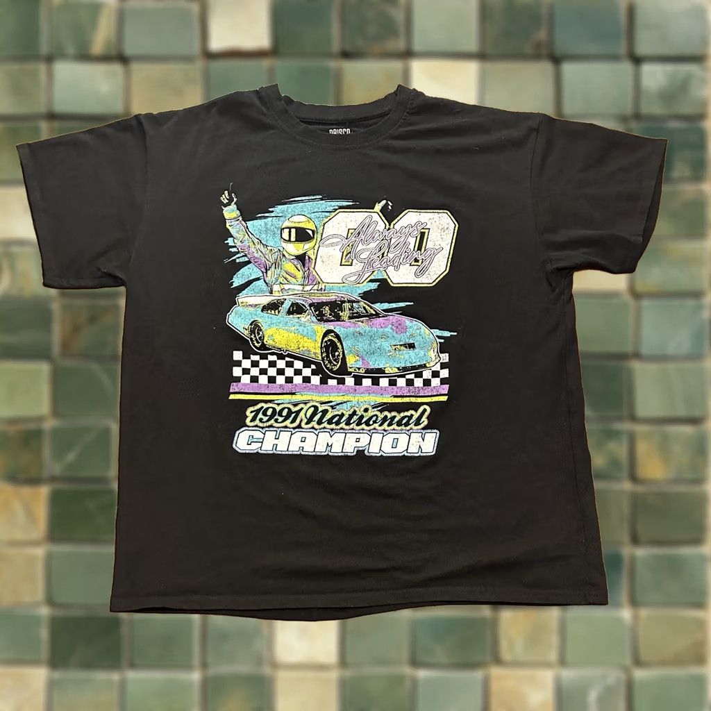 Champion Brisco Brands T-Shirt NASCAR Always Leading 1991 National Champion Racing XL Black Men Crew Neck Short Sleeve Size US XL / EU 56 / 4 - 1 Thumbnail