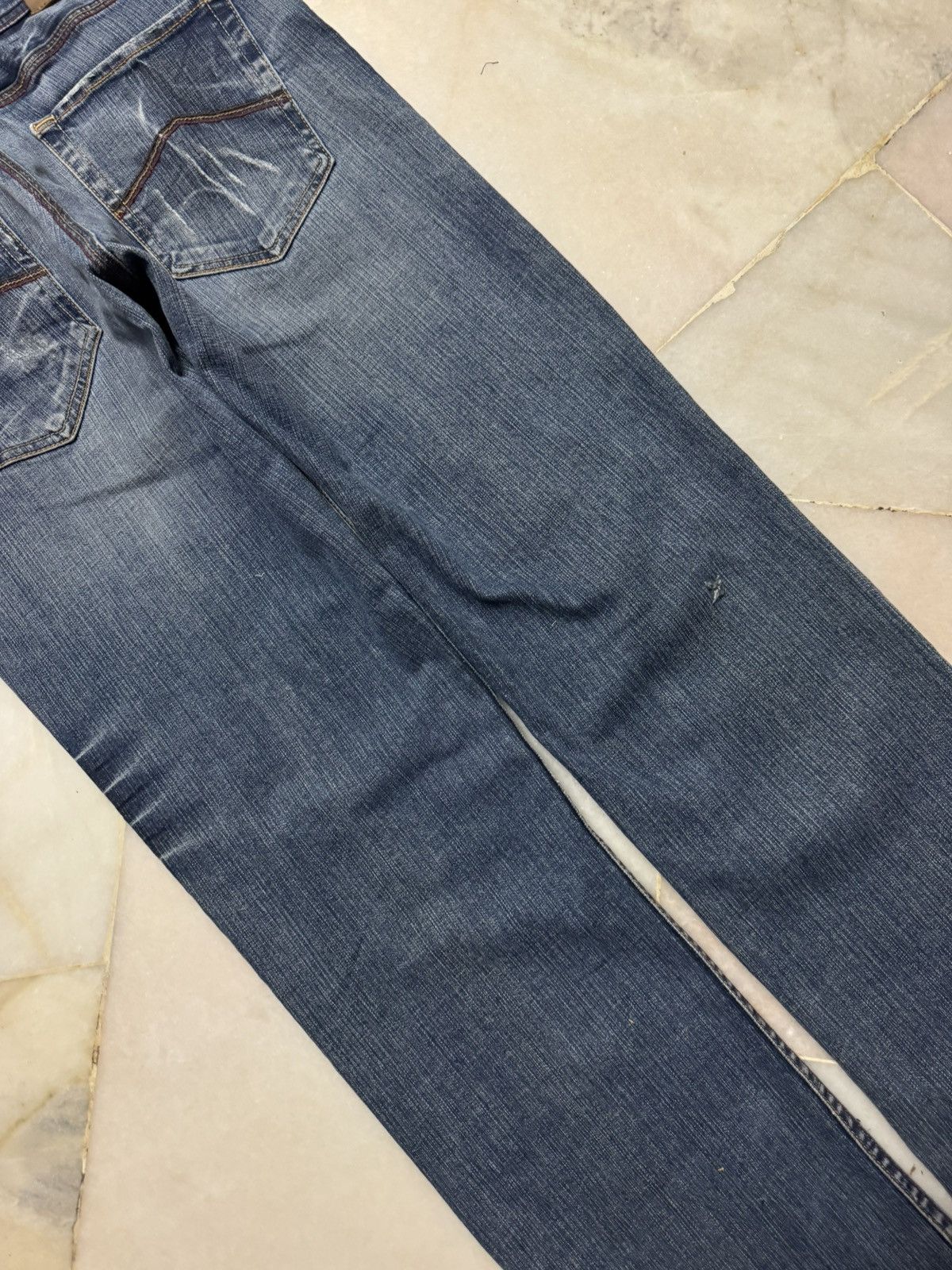 Armani Exchange 💥FLARED💥90s ARMANI EXCHANGE CLAWMARK SICK JEANS DISTRESS Size US 30 / EU 46 - 17 Thumbnail