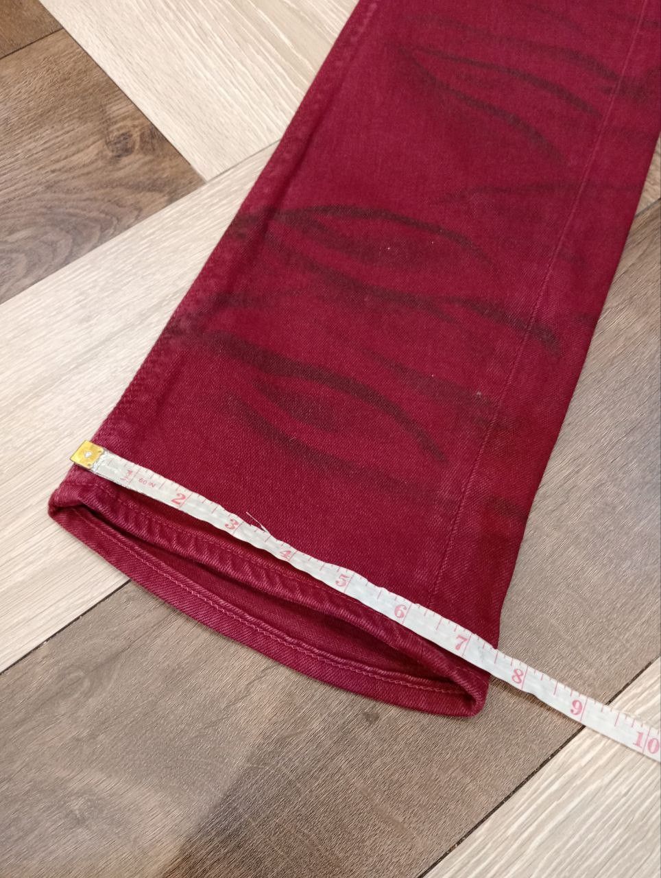 Murder License MURDER LICENSE MAROON MUDWASH WHISKER FADE CURVE JEANS Size US 33 - 18 Thumbnail