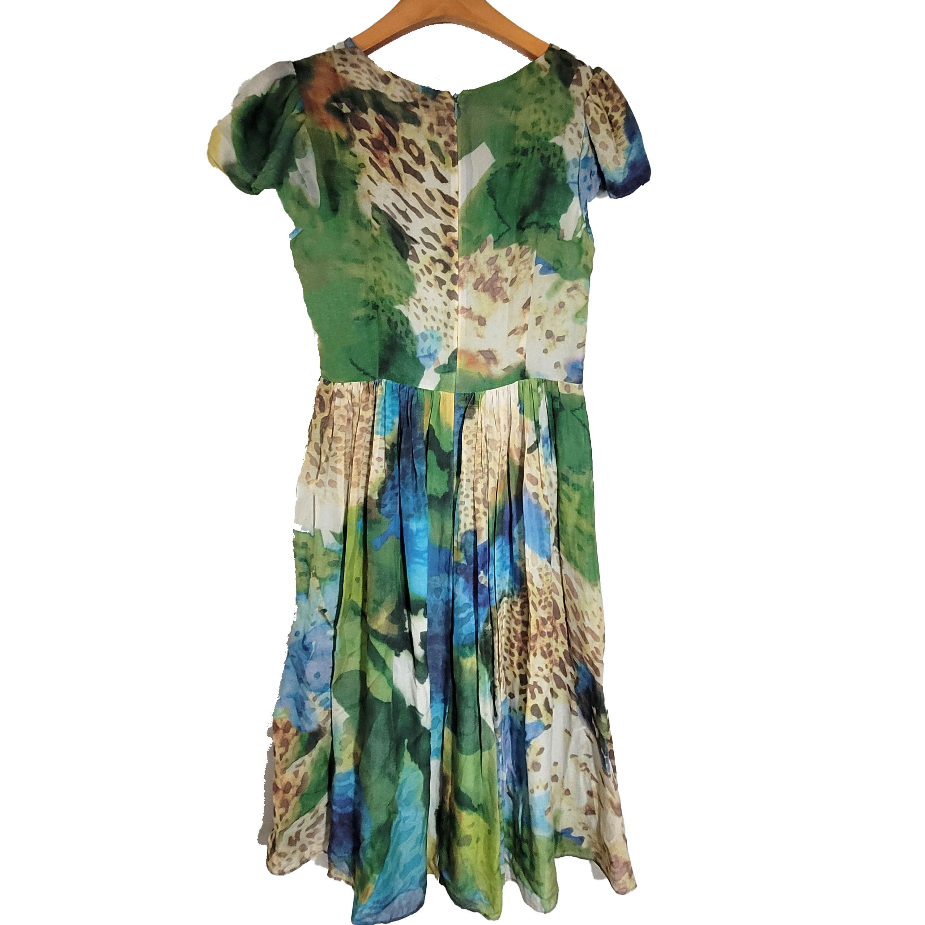 Other Women's Silk Size XS Short Sleeve Dress SBK126 Size XS / US 0-2 / IT 36-38 - 4 Thumbnail