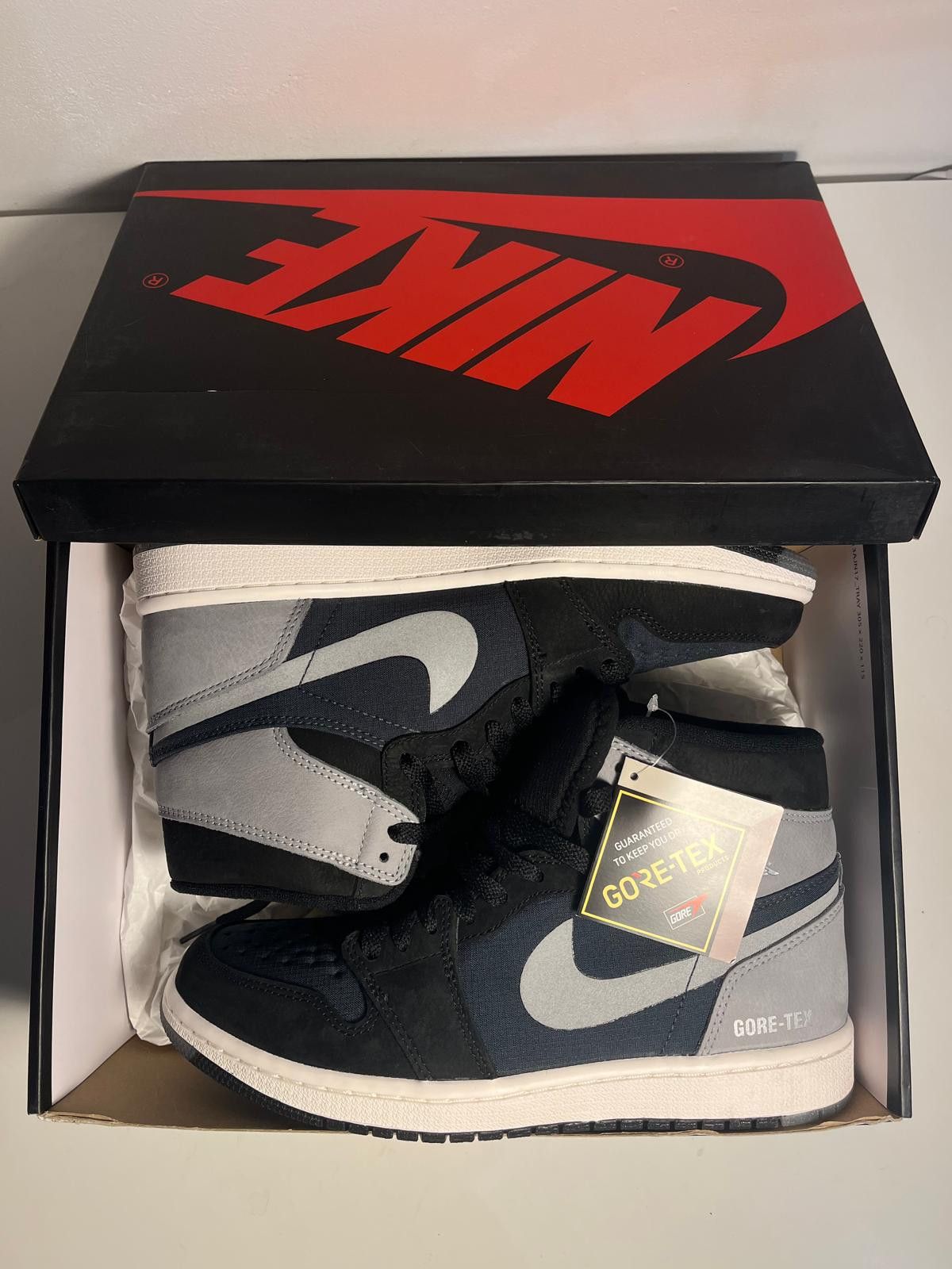 Nike Jordan 1 Retro High Element GoreTex Black Particle Grey 40.5 Size US 7.5 / EU 40-41 - 12 Thumbnail