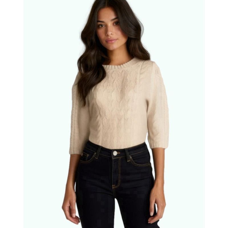 Michael Stars Michael Stars White Pullover Sweater S Lightweight Knit Size S / US 4 / IT 40 - 1 Thumbnail
