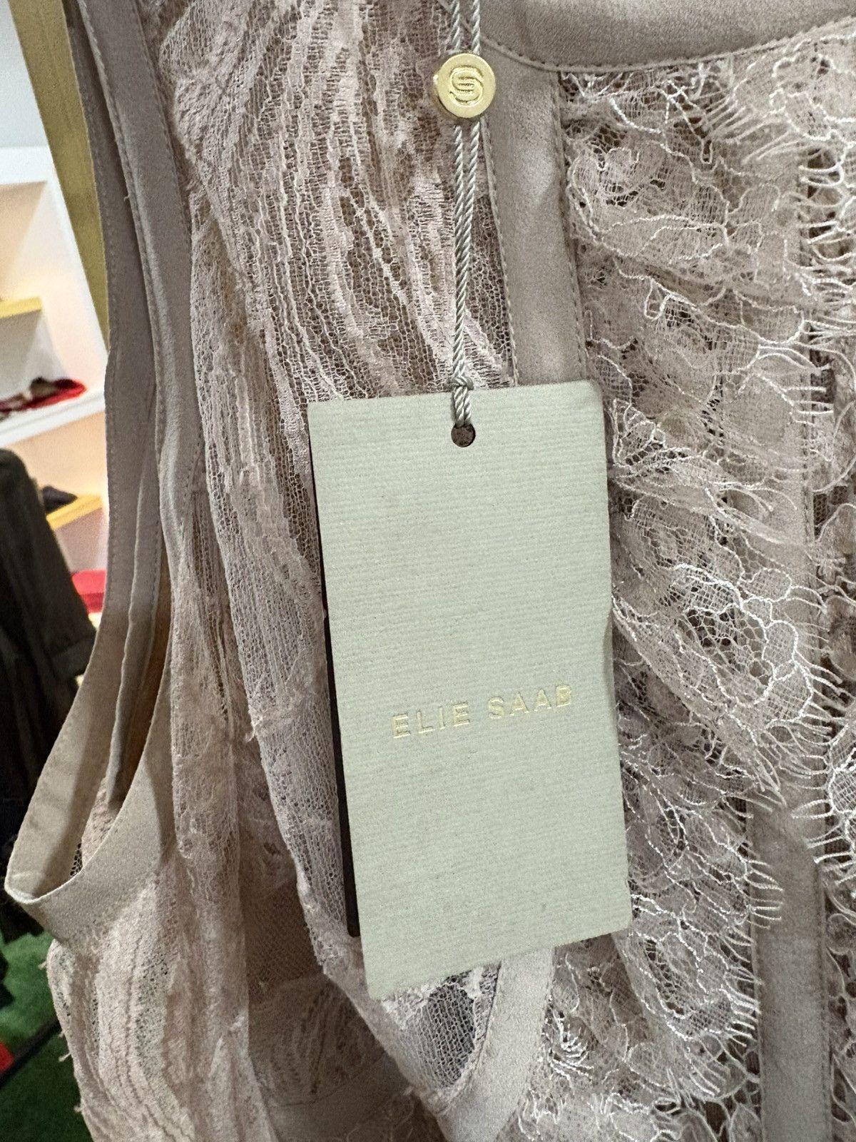 Elie Saab Long Elie Saab Dress in Lace and Crepe – Size 38 Size M / US 6-8 / IT 42-44 - 9 Thumbnail
