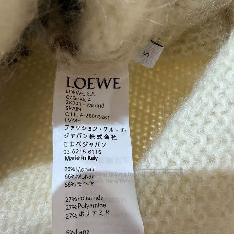 Loewe Loewe Mohair jacquard squirrel back letter logo knitted ca Size S / US 4 / IT 40 - 4 Thumbnail