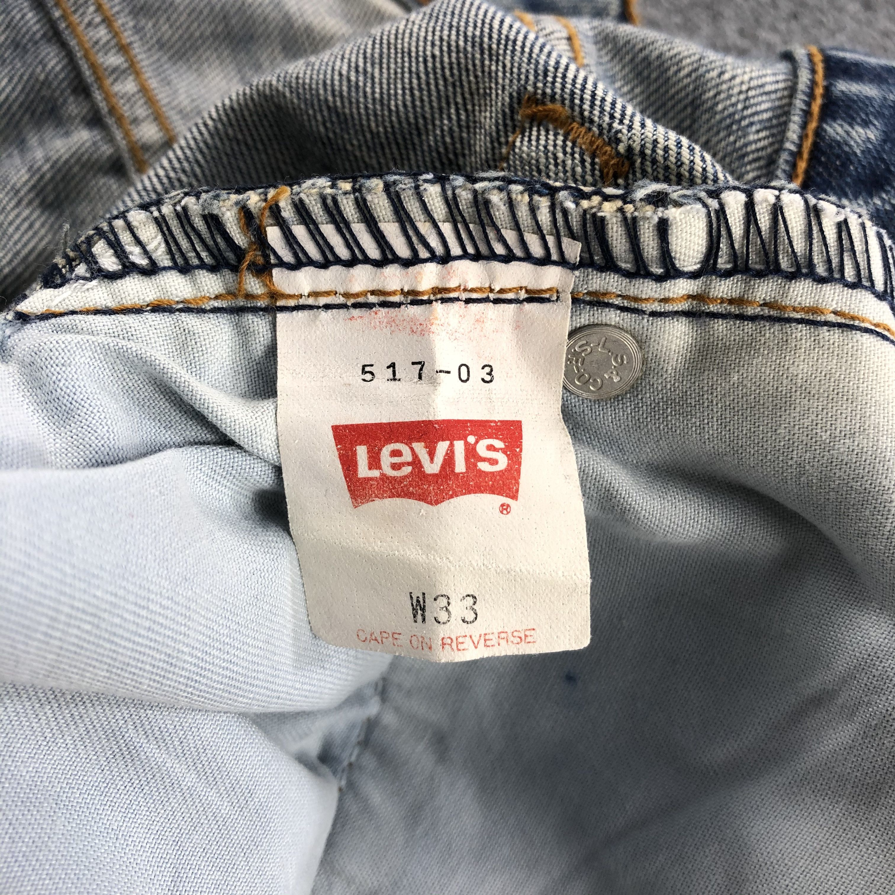 Levi's Vintage 90s Levis 517 Jeans Faded Blue Flare Denim KJ497 Size US 32 / EU 48 - 9 Thumbnail