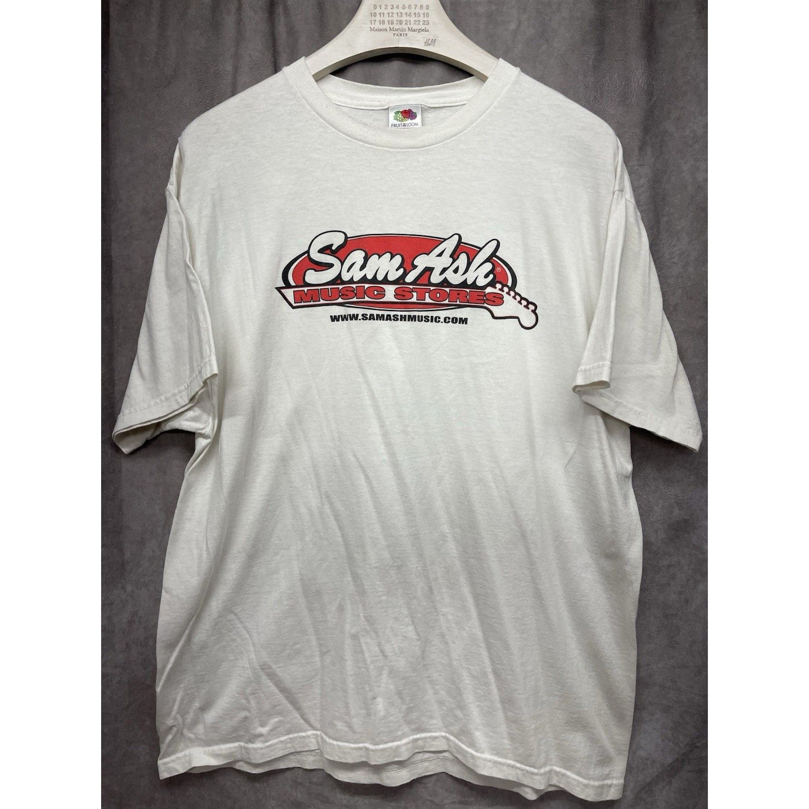 Fruit Of The Loom VTG 90s Sam Ash Music Stores Staff T-Shirt XL Music Shop Tee Size US XL / EU 56 / 4 - 1 Thumbnail