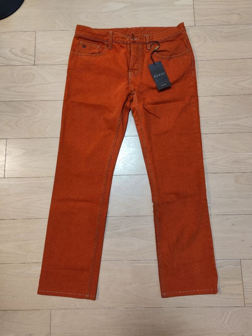 Gucci Gucci Orange Denim Jeans 48 New with Tags Size US 32 / EU 48 - 1 Thumbnail