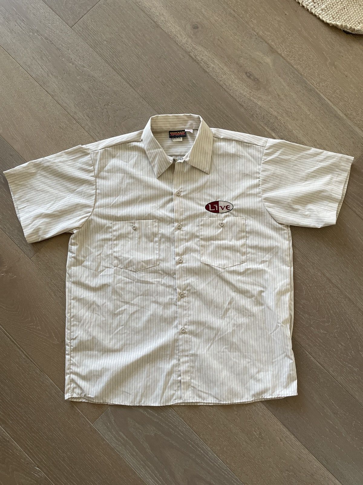 Brockum Vintage Brockum Live The Band Short Sleeve Button Shirt Size US XL / EU 56 / 4 - 1 Thumbnail