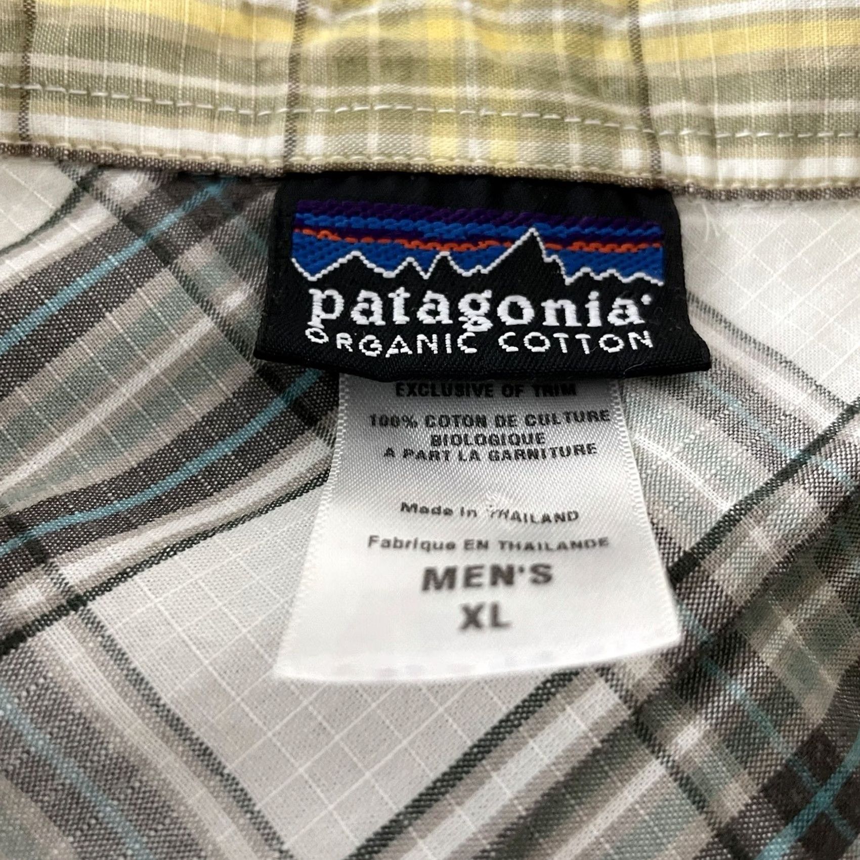 Patagonia Patagonia Shirt Button-Up Short Sleeve Plaid Yellow Men's XL Cotton Outdoor Pockets 90s (if applicable) Mens Size US XL / EU 56 / 4 - 2 Thumbnail