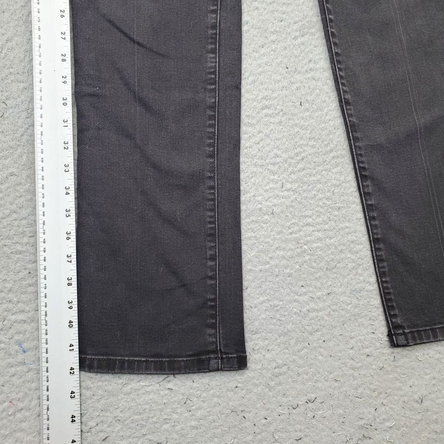 Vintage Chico's Jeans Womens M Black Denim Stretch Slimming Straight Leg Jeans Regular Waist 32.5in Inseam 31in Pockets Size 32" / US 10 / IT 46 - 3 Thumbnail