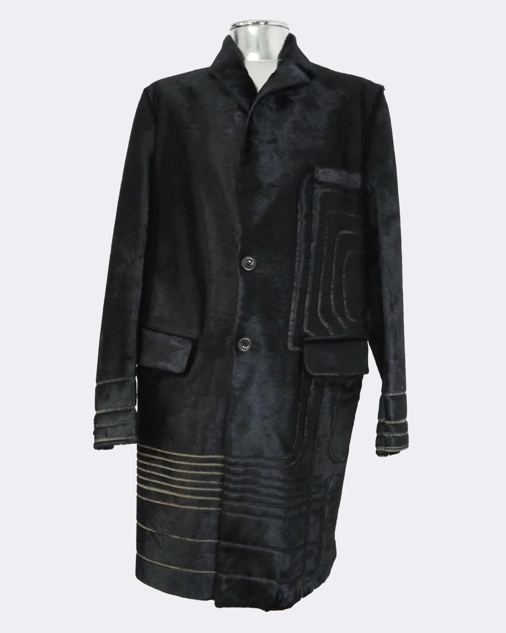 Eternal Men's Exté Laser-cut Calf Hair Leather Jacket $2320 Size US L / EU 52-54 / 3 - 11 Thumbnail