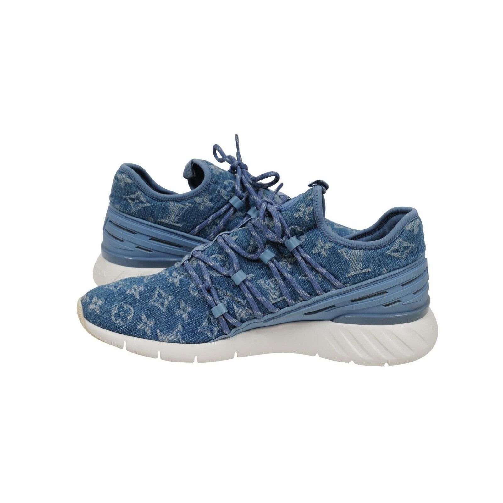Louis Vuitton Blue Denim Fastlane Sneakers - 01911 Size US 8.5 / EU 41-42 - 9 Thumbnail