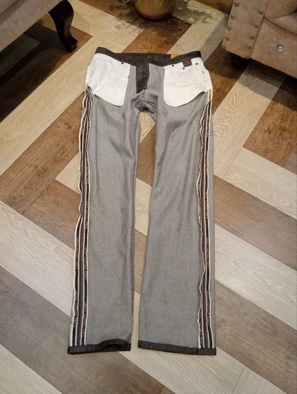 Louis Vuitton LUXURY LOUIS VUITTON COMBINE WOOL COTTON SELVEDGE PANTS Size US 34 / EU 50 - 15 Thumbnail