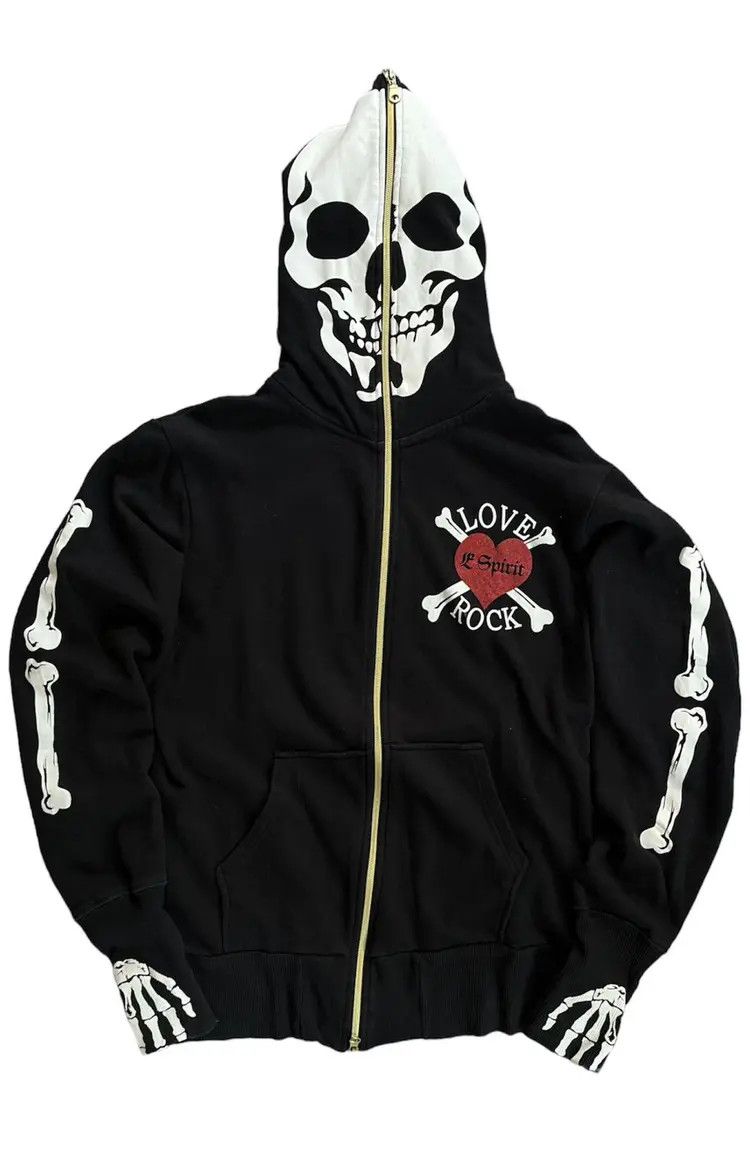 If Six Was Nine Dangerous Warning Skeleton Heart Ifsixwasnine Zip Hoodie Size US L / EU 52-54 / 3 - 1 Thumbnail