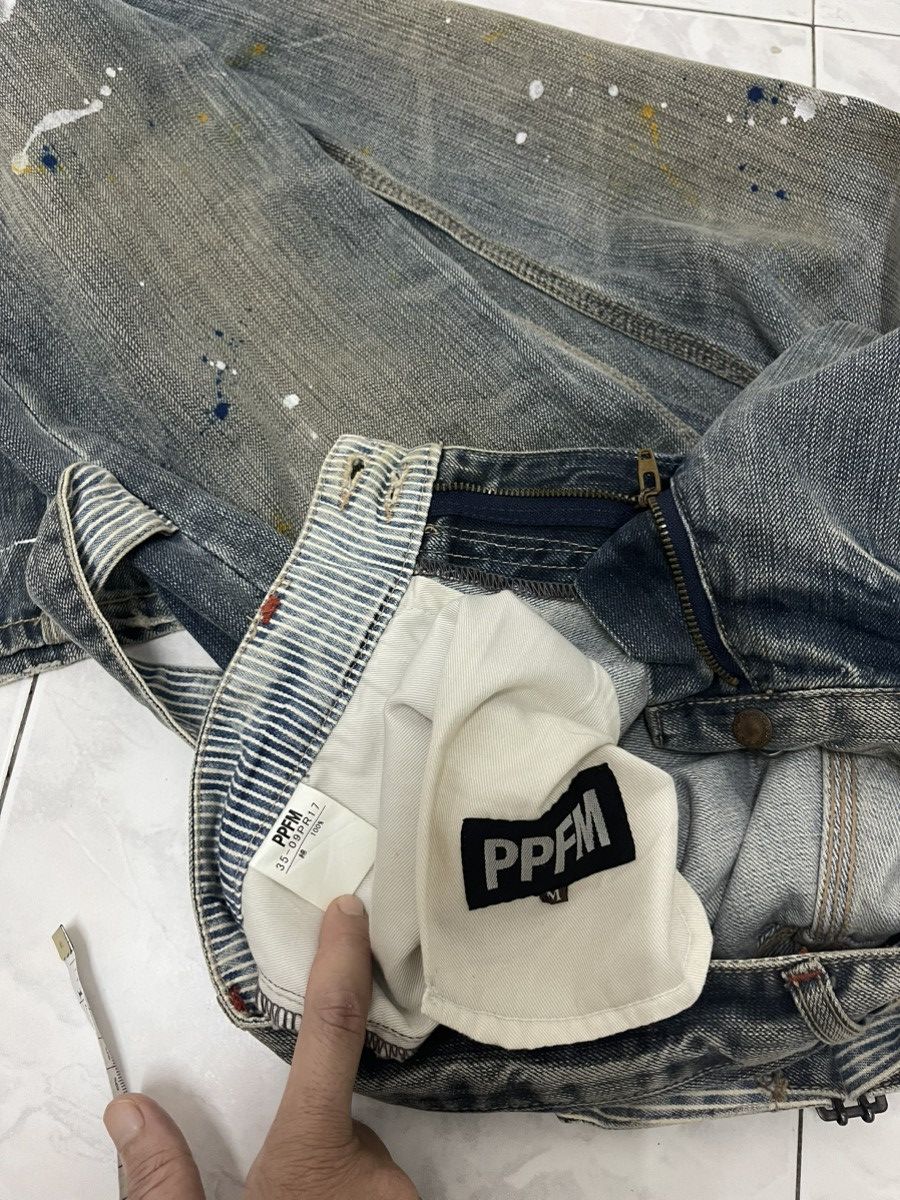 Japanese Brand × PPFM × Seditionaries Offer☄️PPFM carpenters paint splatter buckle back denim jeans Size US 32 / EU 48 - 18 Thumbnail