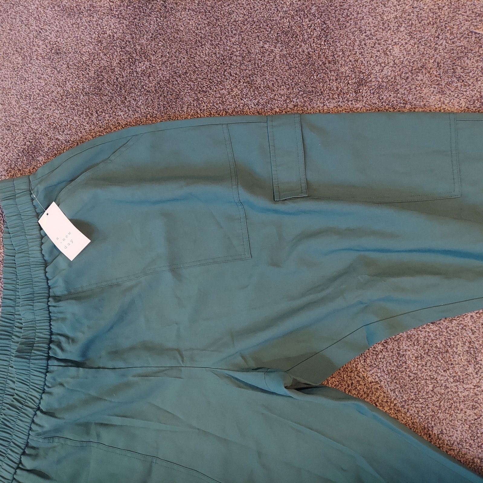 Target Basics A New Day 3x green cargo dress pant stretchy comfortable NWT Size 42" / US 20 - 6 Thumbnail