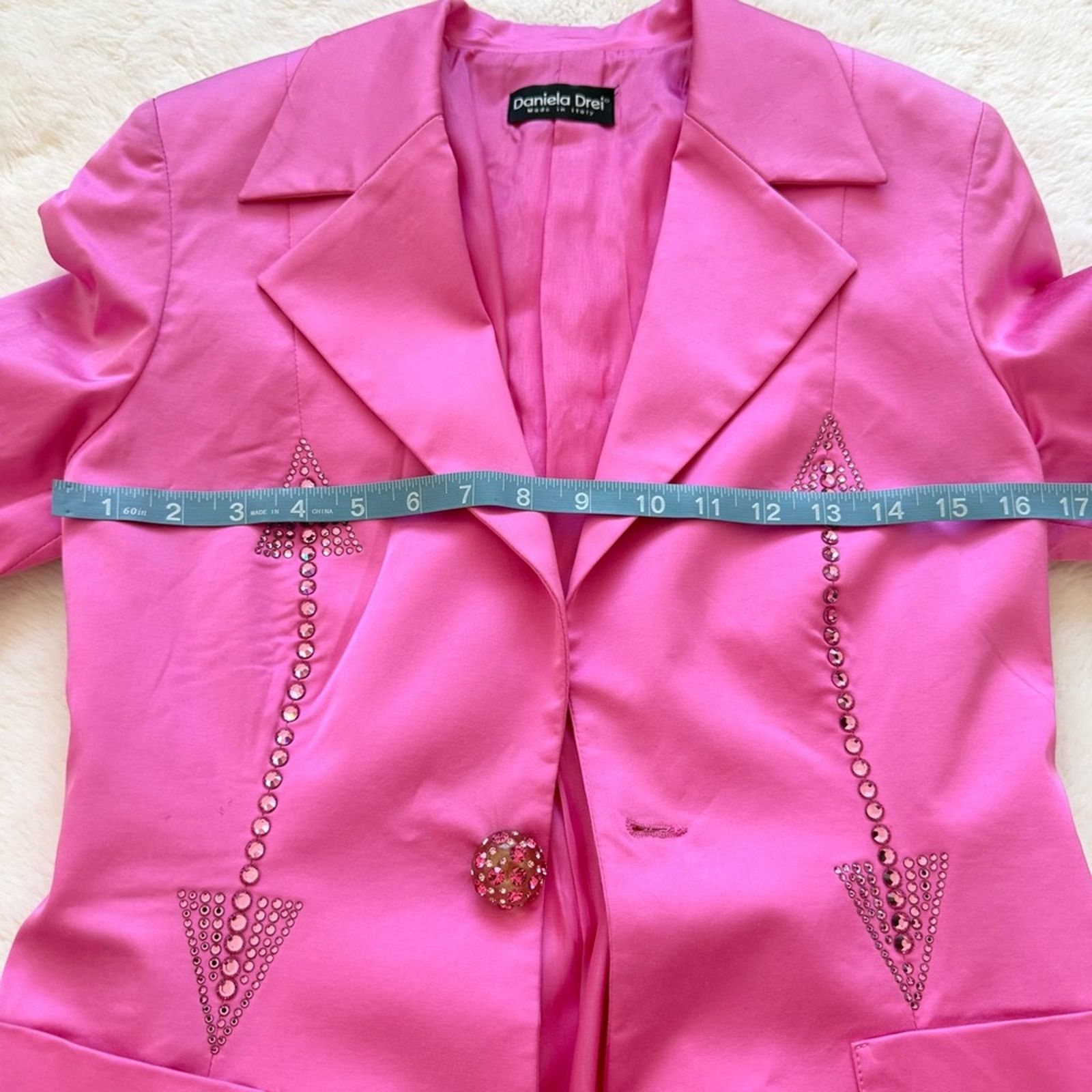 Other Daniela Drei women pink atlas jacket size 44 IT or 6 US Size M / US 6-8 / IT 42-44 - 6 Thumbnail