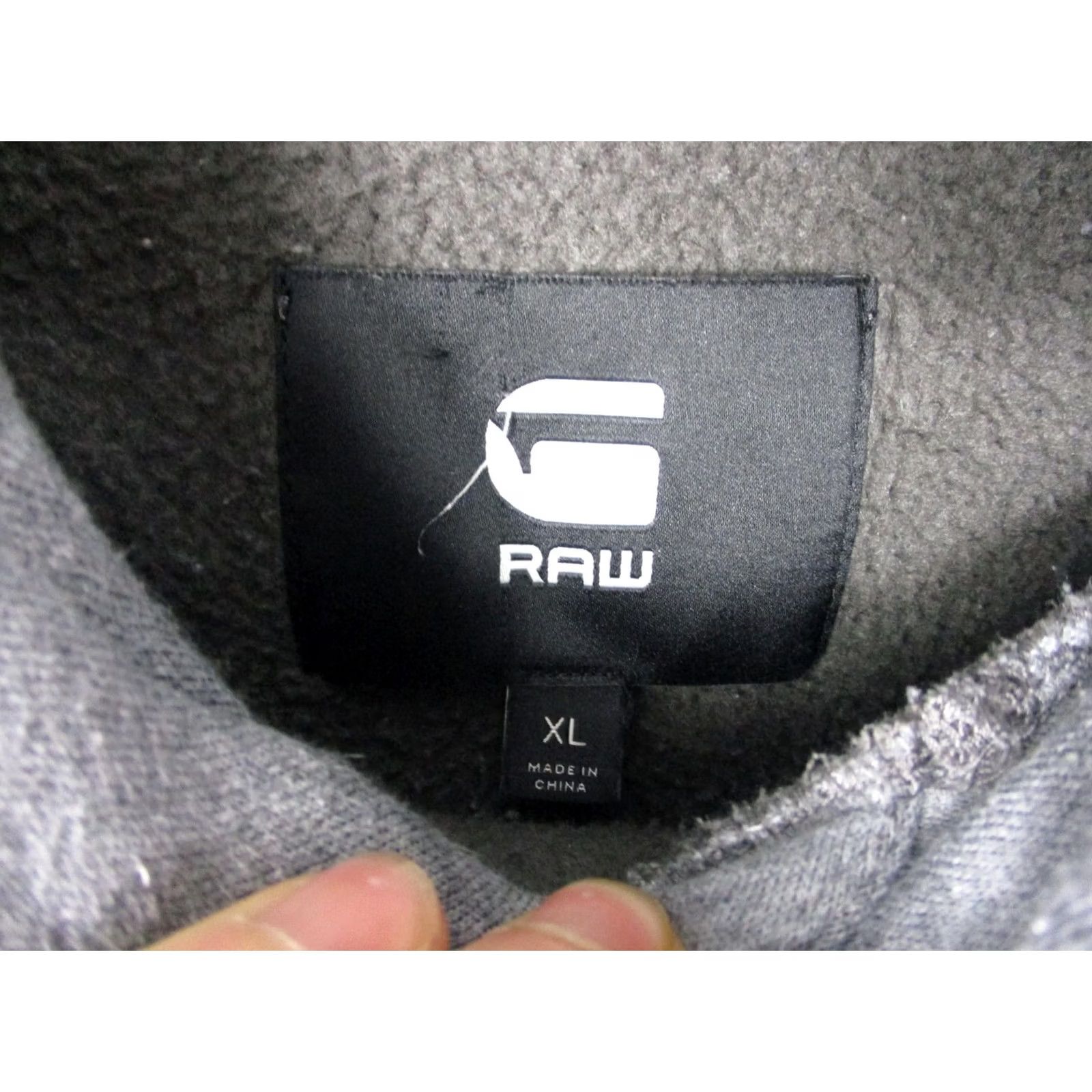 Vintage G-Star RAW Hoodie Mens XL Gray Fleece Kangaroo Pocket Logo Pullover Sweatshirt Size US XL / EU 56 / 4 - 4 Thumbnail