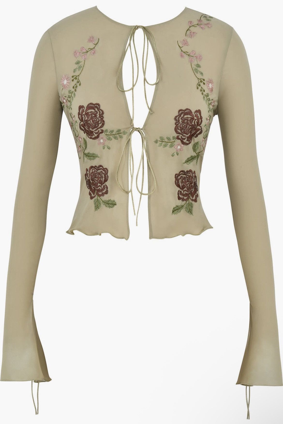 House of CB House of CB ASRA Artichoke Floral Tie Front Top size M Size M / US 6-8 / IT 42-44 - 4 Thumbnail