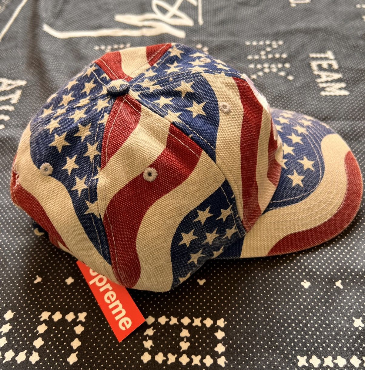 Supreme Supreme Pigment Coated S Logo 6-Panel Cap USA Flag america Size ONE SIZE - 6 Thumbnail