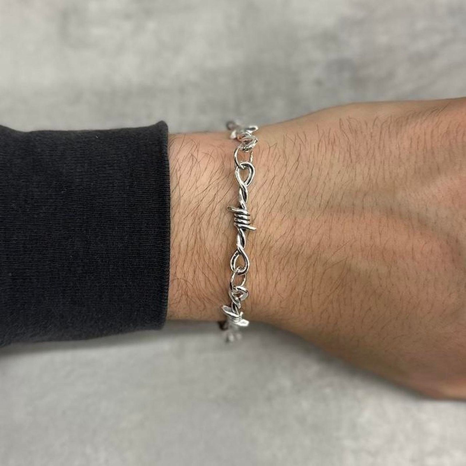 Other Barbed wire stainless steel silver Size ONE SIZE - 1 Thumbnail