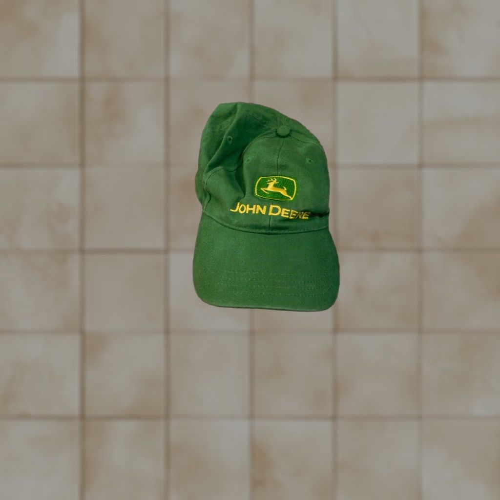 John Deere John Deere Hat Cap Strap Back Green Embroidered Nothing Runs Like A Deere Mens Size ONE SIZE - 1 Thumbnail