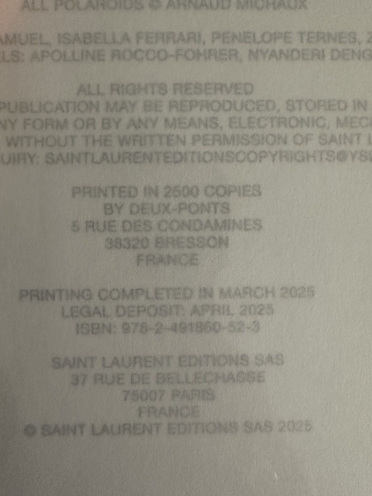 Yves Saint Laurent YSL x Francesco Clemente Summer 25 Booklet Size ONE SIZE - 4 Thumbnail