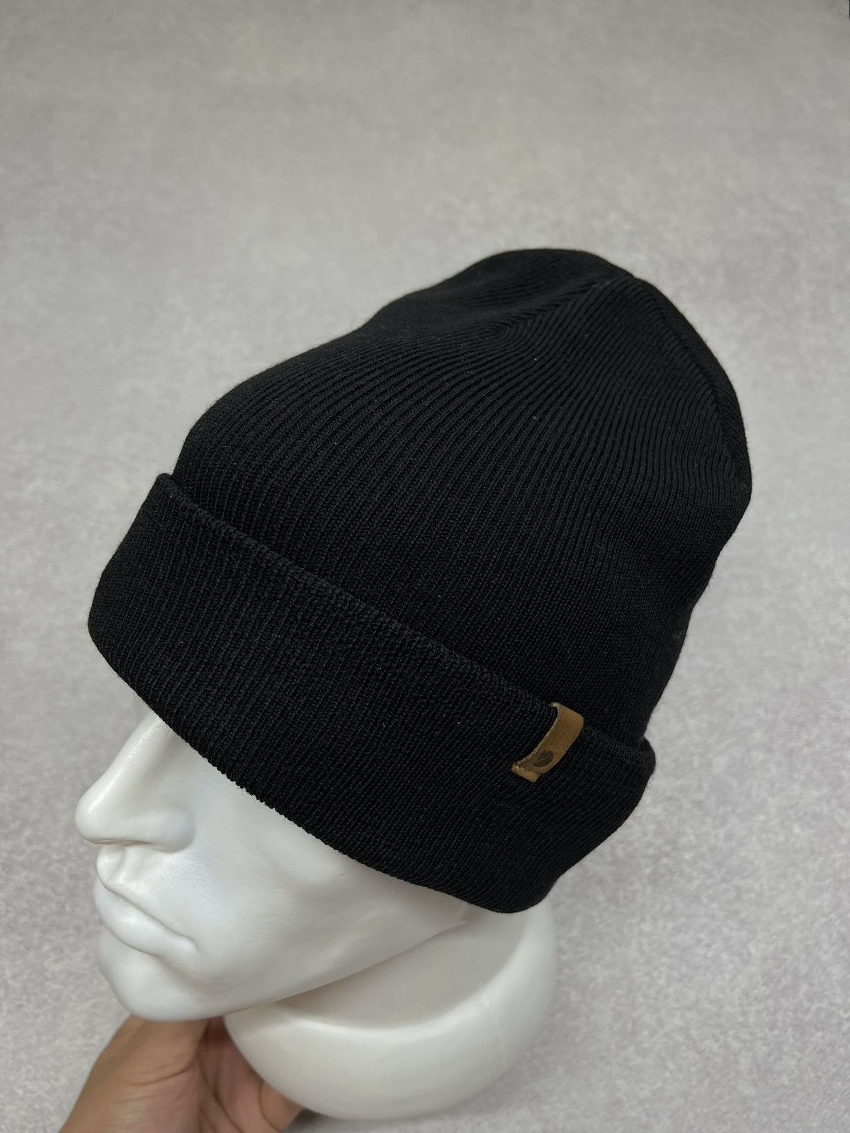 Fjallraven Mens Fjallraven Knit Wool Beanie Hat Black Size ONE SIZE - 1 Thumbnail