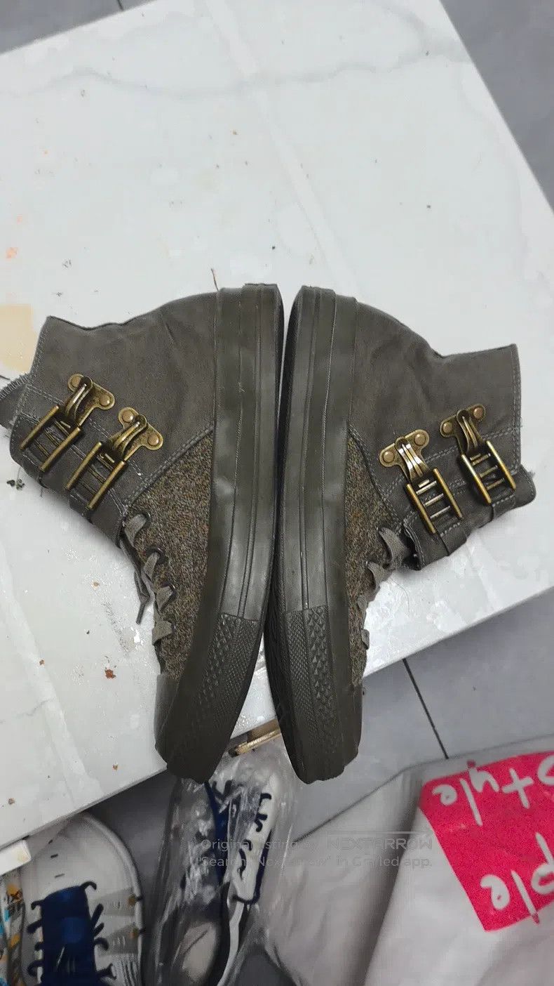 Nigel Cabourn Nigel Cabourn High-top shoes, military green plaid tweed Size US 7 / EU 40 - 2 Thumbnail
