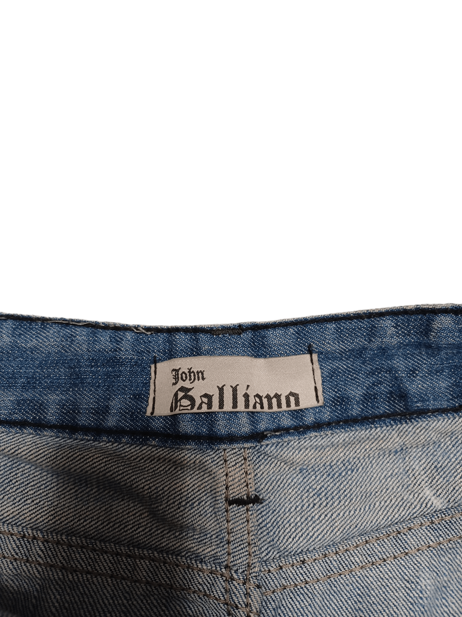 John Galliano JOHN GALLIANO VINTAGE DENIM JEANS MINI SKIRT Size 28" / US 6 / IT 42 - 5 Thumbnail