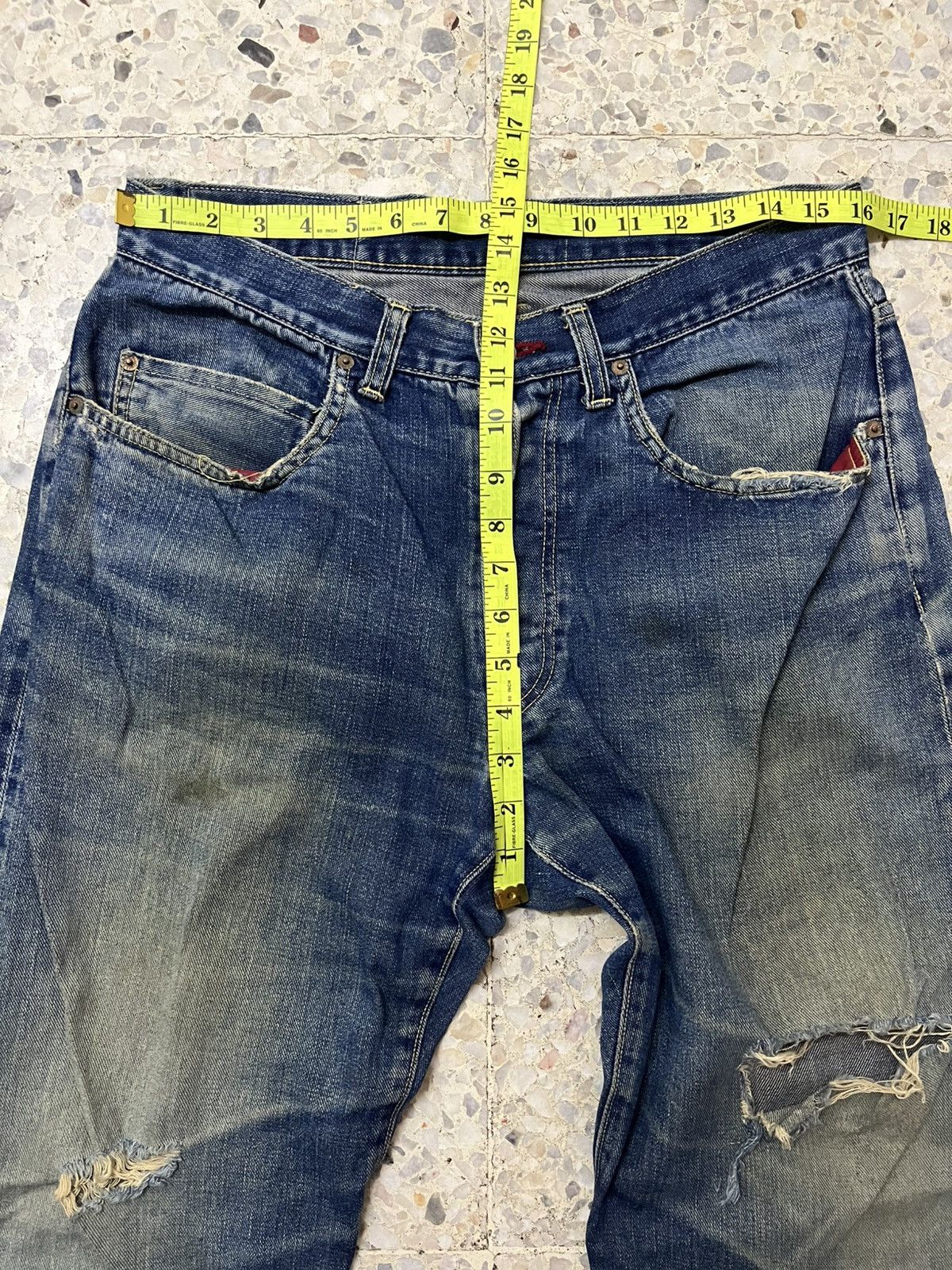 Vintage Vintage HR market redline selvedge distressed denim Size US 32 / EU 48 - 13 Thumbnail