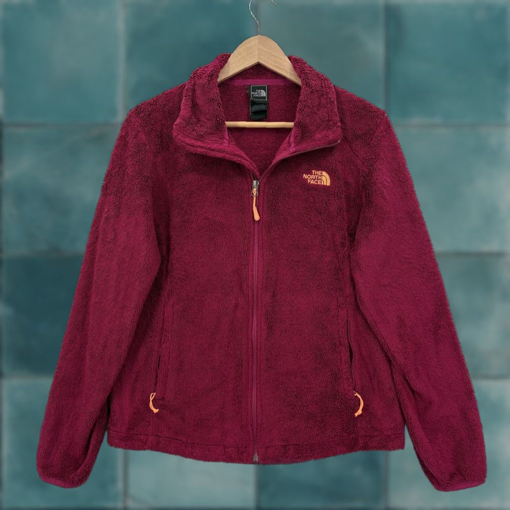 The North Face The North Face Fleece Jacket Womens Medium Pink Full Zip Warm Polyester Lined Pockets Collared Outdoor Casual Travel Size M / US 6-8 / IT 42-44 - 1 Thumbnail