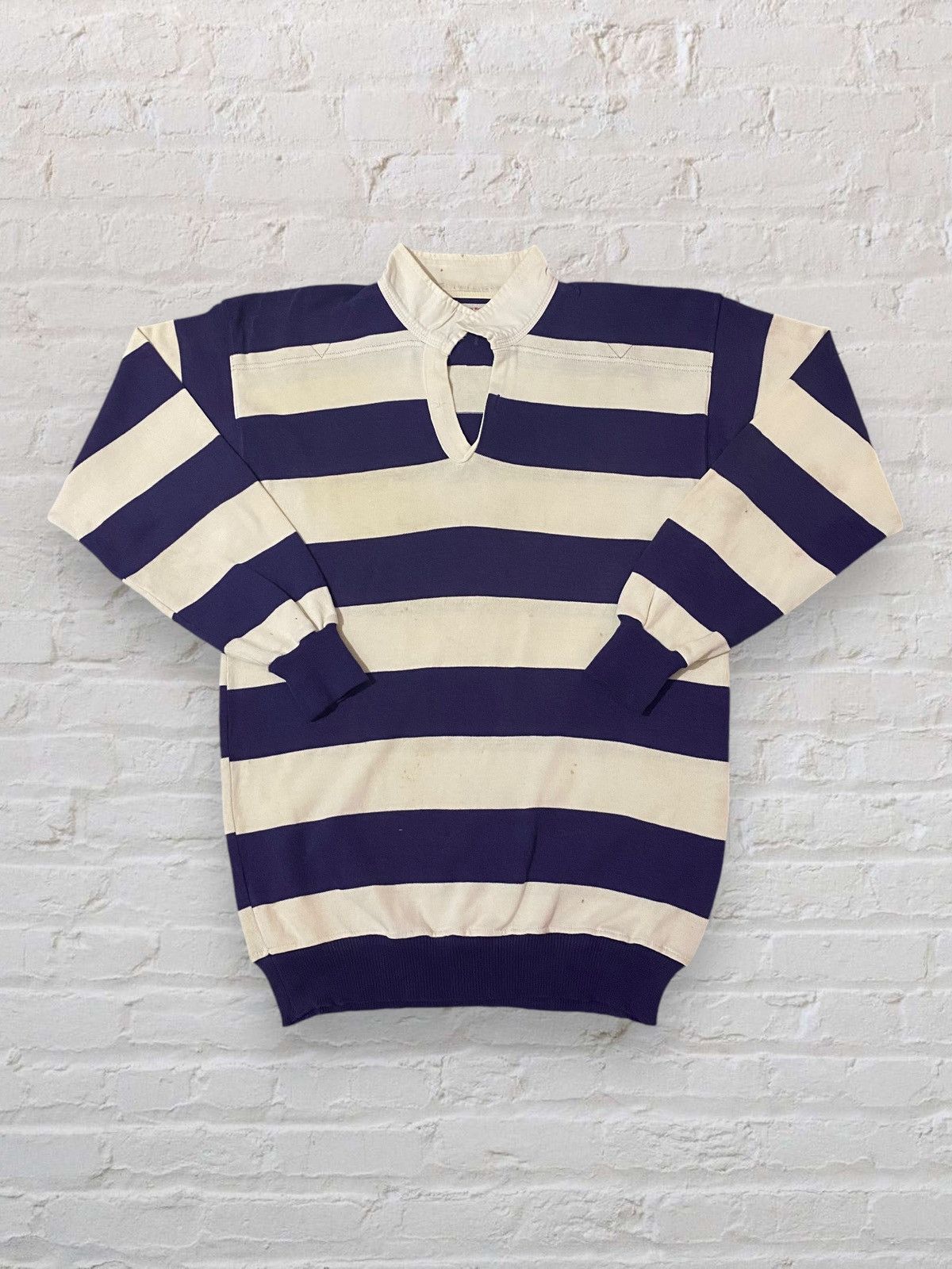 Japanese Brand CONVERT JAPAN BRAND RUGBY WEAR STRIPES COLLAR SWEATSHIRT Size US L / EU 52-54 / 3 - 1 Thumbnail