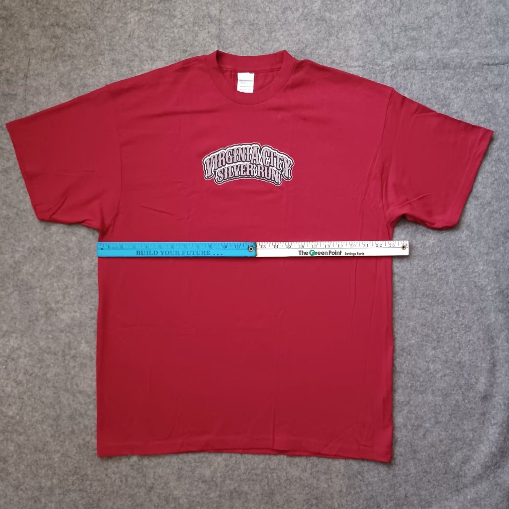 Delta Virginia City Silver Run Shirt Mens XL Red Burgundy Skull Logo Short Sleeve 2012 Delta Cotton Crew Neck T-Shirt Men's Classics Vegabonds? Size US XL / EU 56 / 4 - 4 Thumbnail