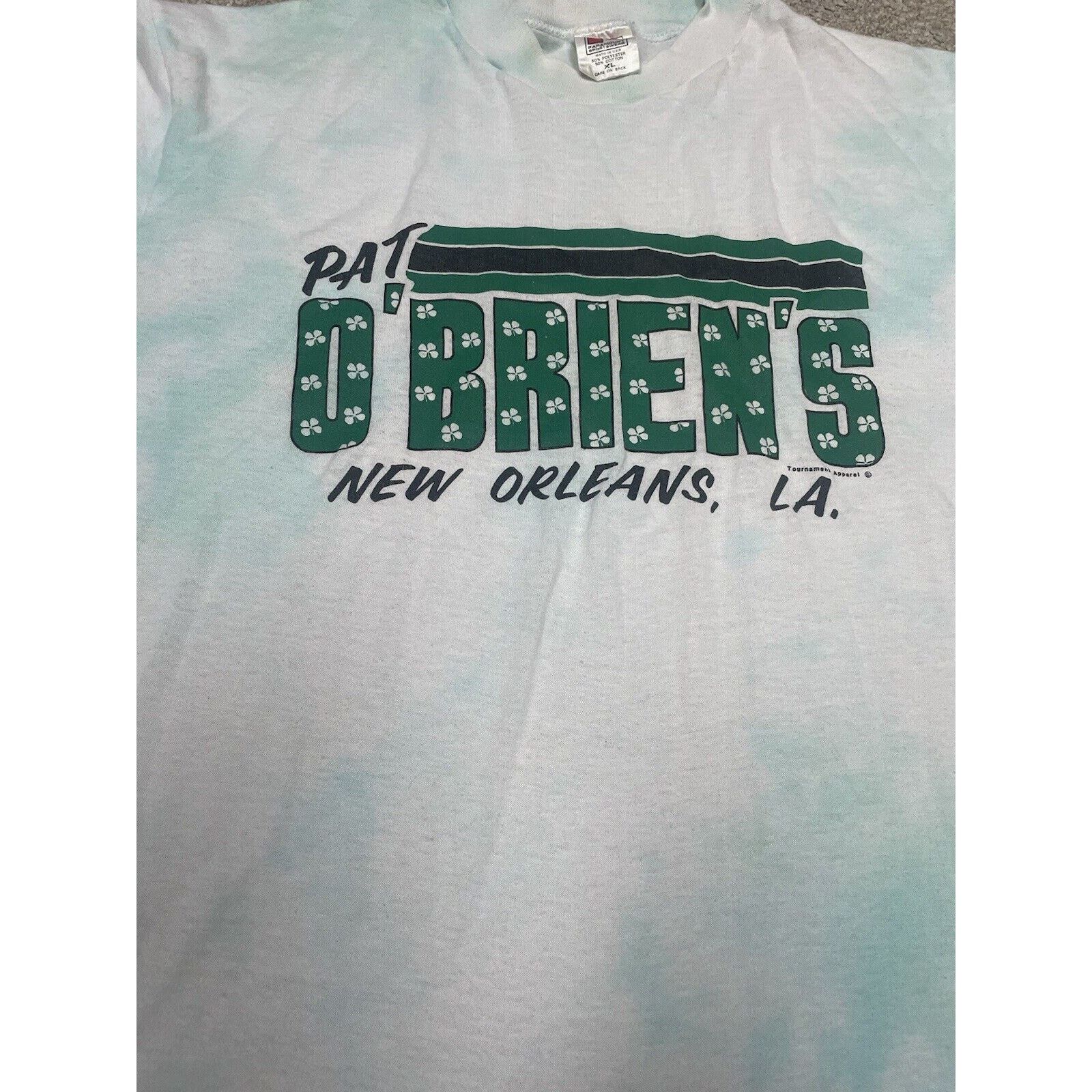 Hanes VINTAGE Pat O Briens XL Tie Dye New Orleans Single Stitch Size US XL / EU 56 / 4 - 2 Thumbnail