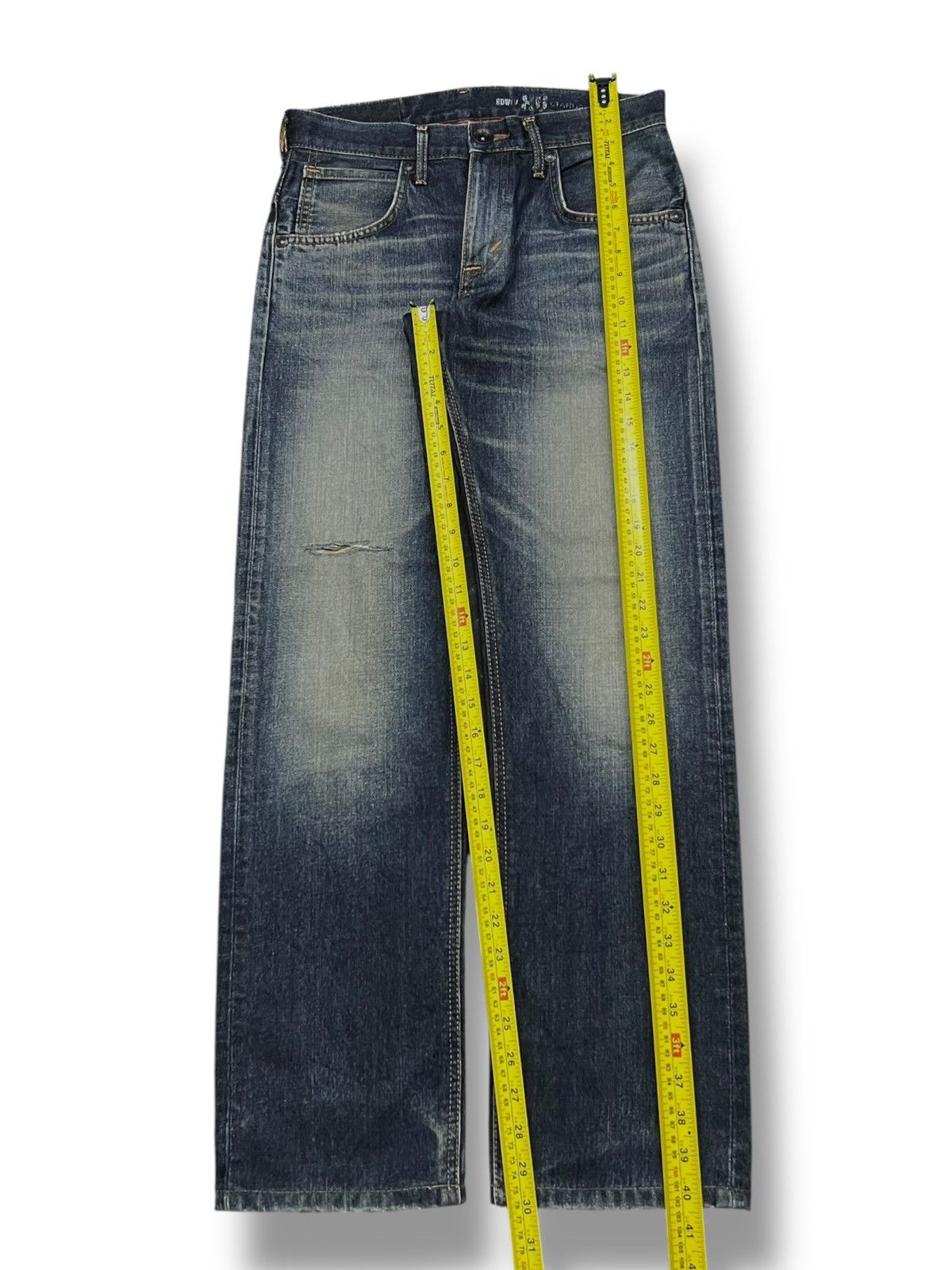 Edwin Edwin 403 Exclusive Vintage Japan - Faded, Distressed Denim Size US 31 - 18 Thumbnail