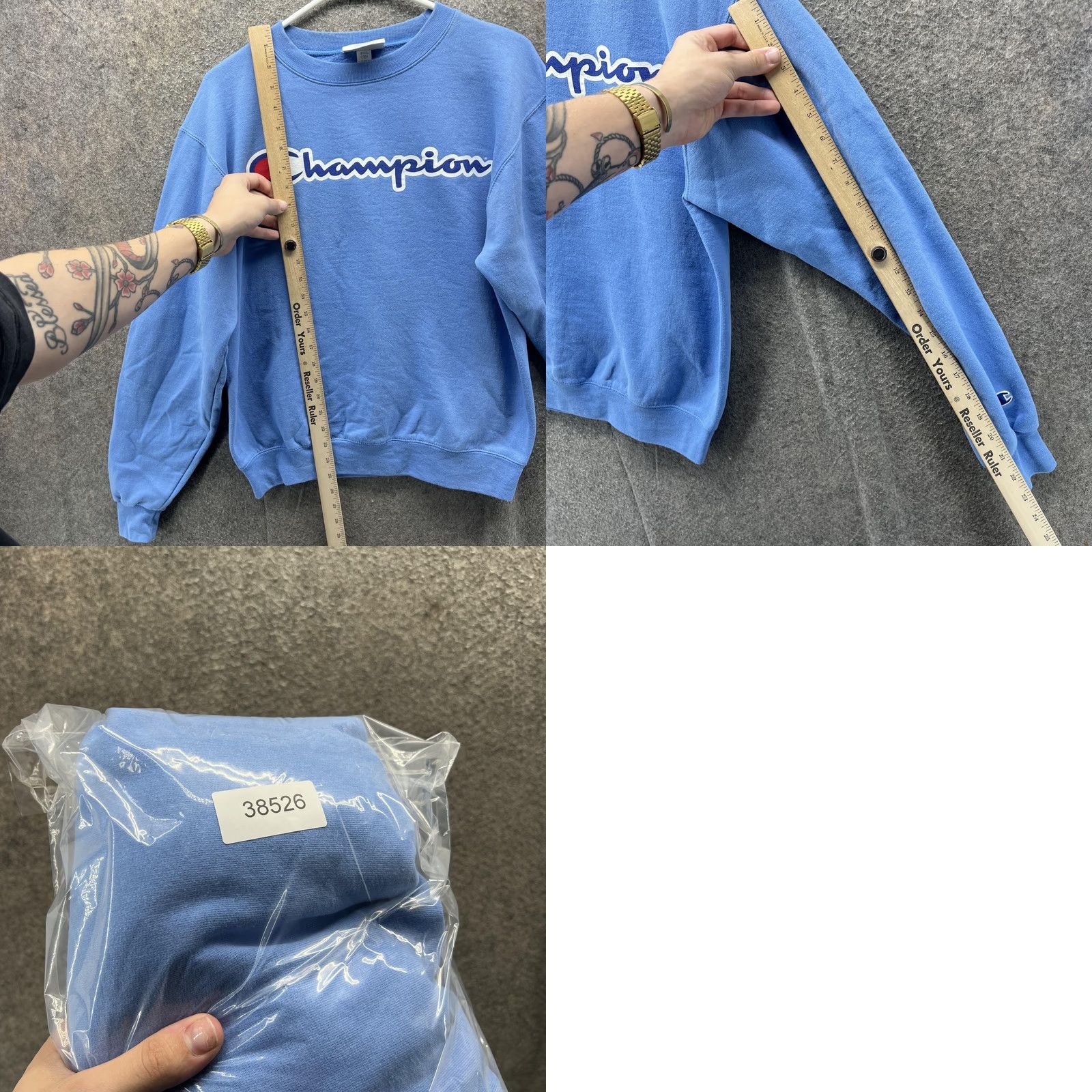 Champion Champion Sweatshirt Mens Small Blue Big Logo Crewneck Pullover Fleece Size US S / EU 44-46 / 1 - 8 Thumbnail