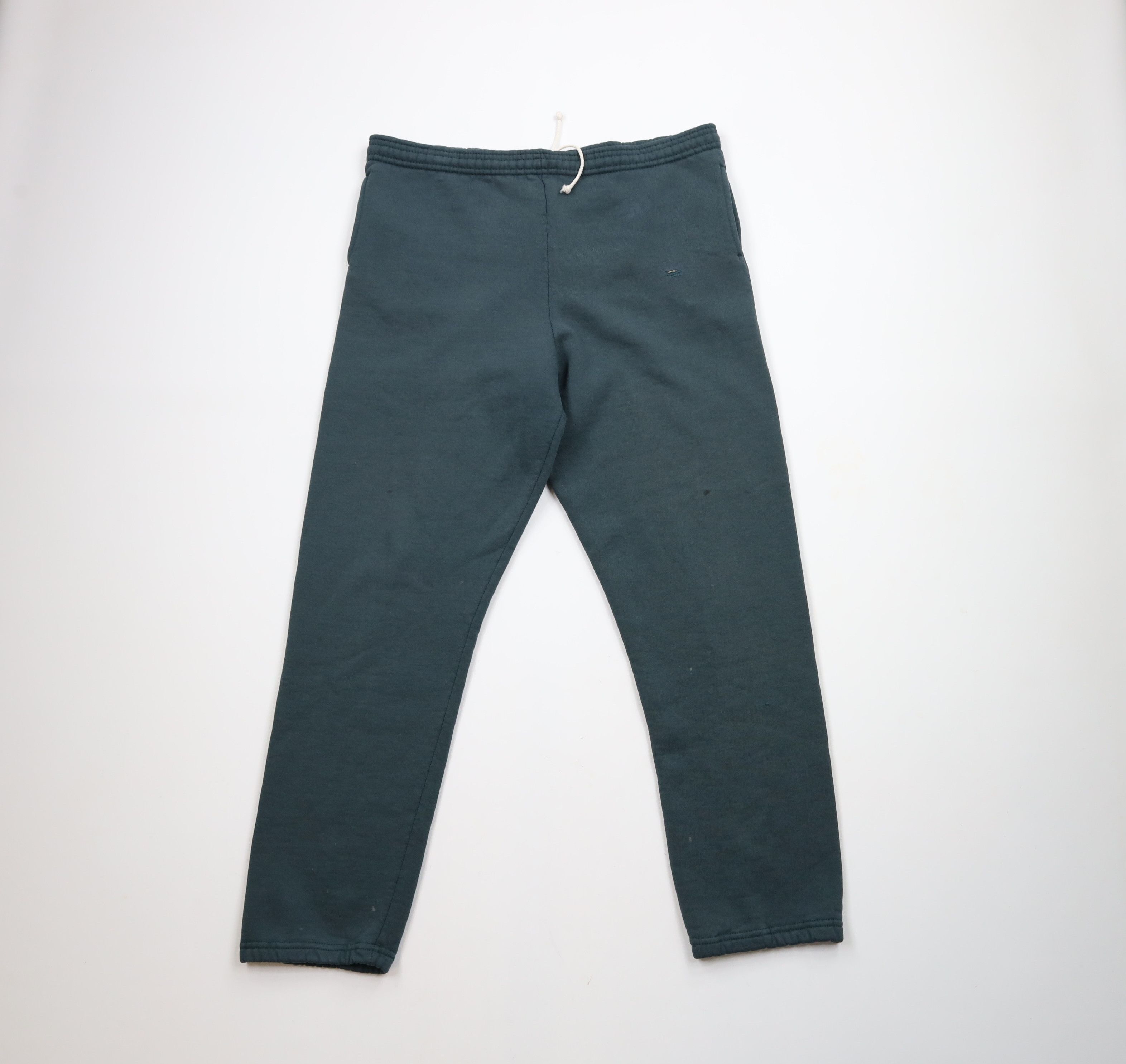 Russell Athletic × Vintage Vintage 90s Russell Athletic Blank Sweatpants Green USA Size US 34 / EU 50 - 1 Thumbnail
