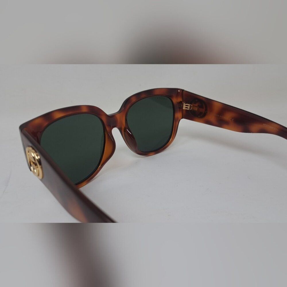 Gucci Gucci Womens Sunglasses Havana Green Gold Big Logo Square G Size ONE SIZE - 6 Thumbnail