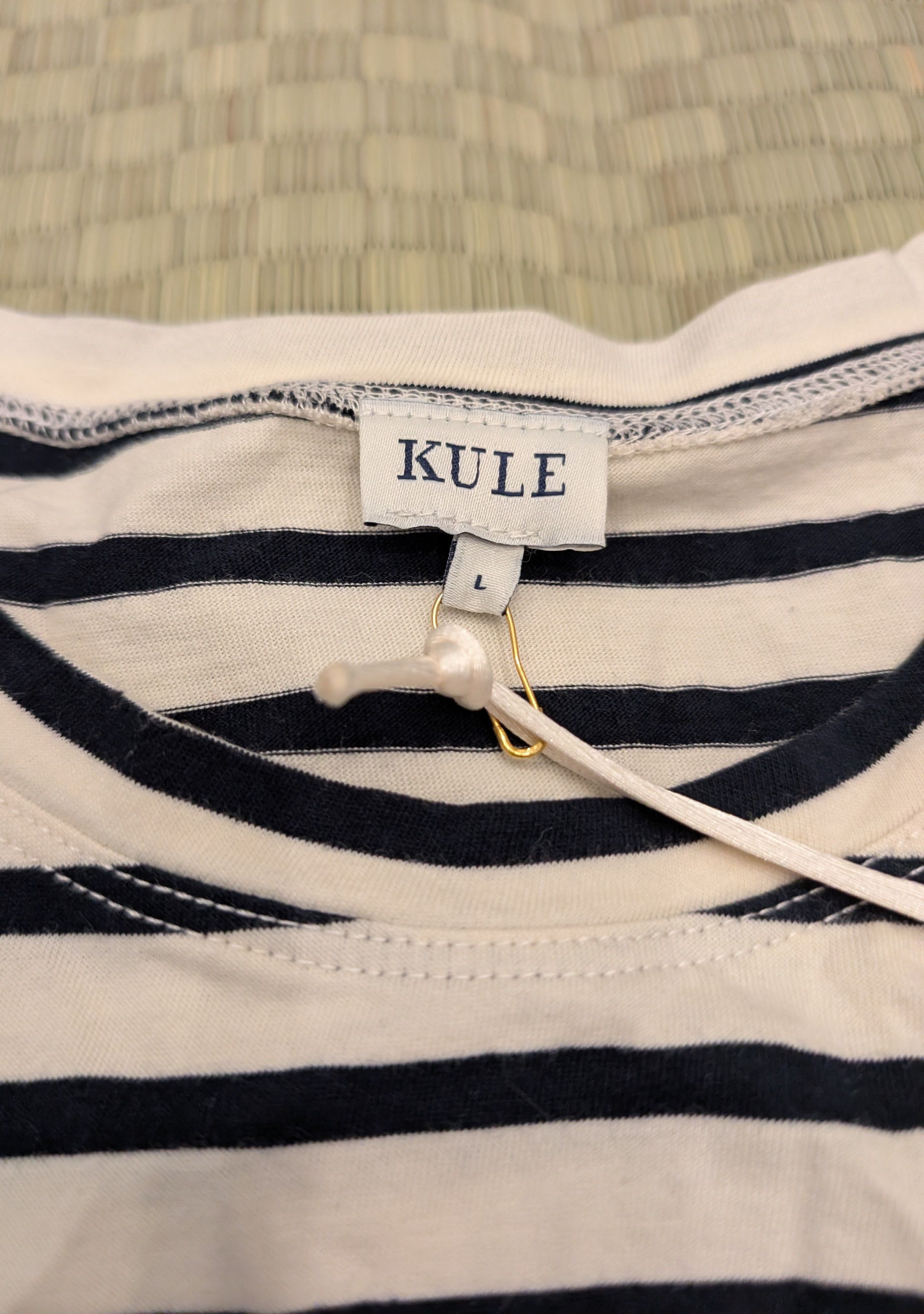 KULE NWT Kule x Prinkshop The Modern 1973 T-shirt Cream Navy Size L / US 10 / IT 46 - 3 Thumbnail