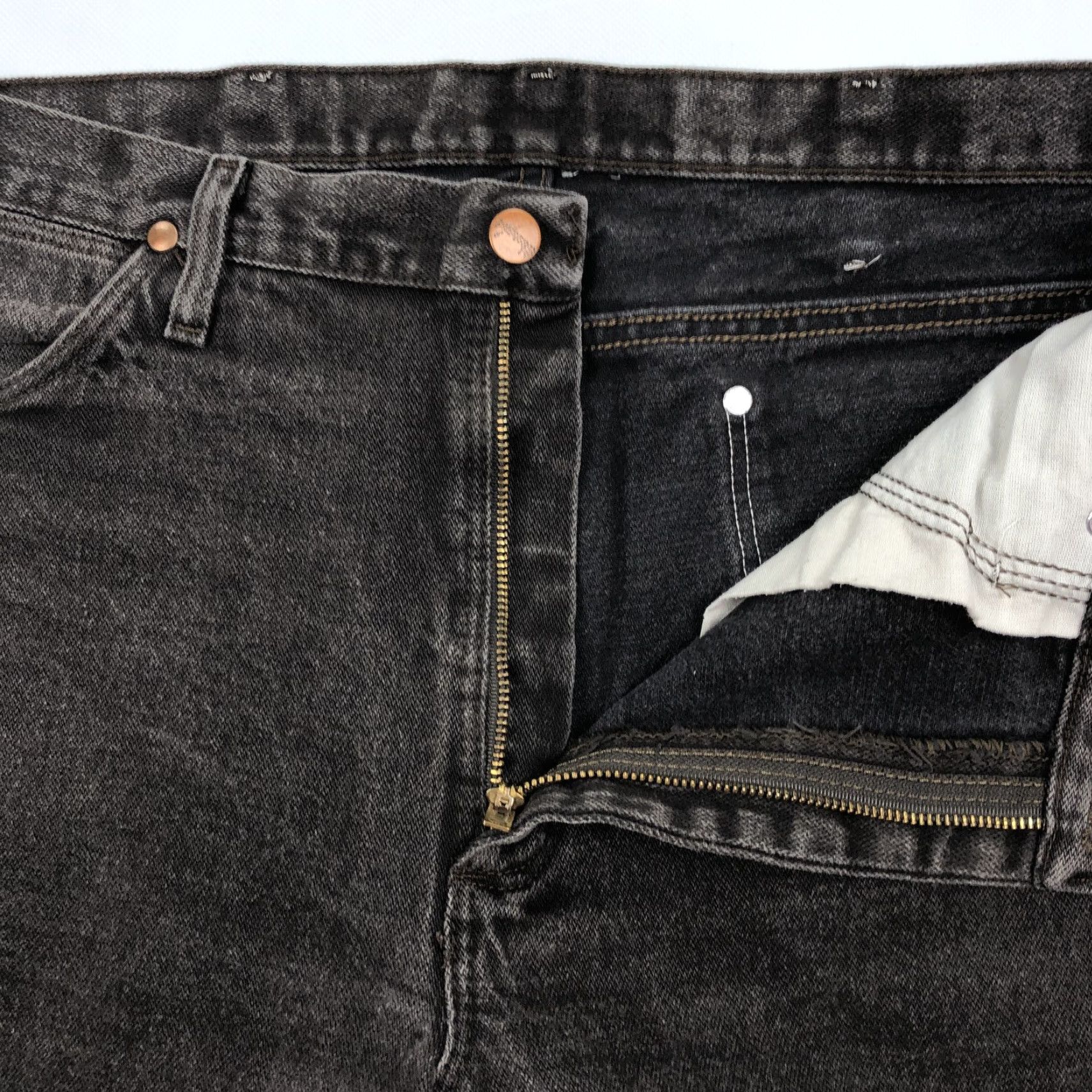 Wrangler Wrangler Jeans Straight 35x32 Regular Brown Wash Denim Men 936KCL 100 Cotton 5-Pocket Size US 35 - 5 Thumbnail