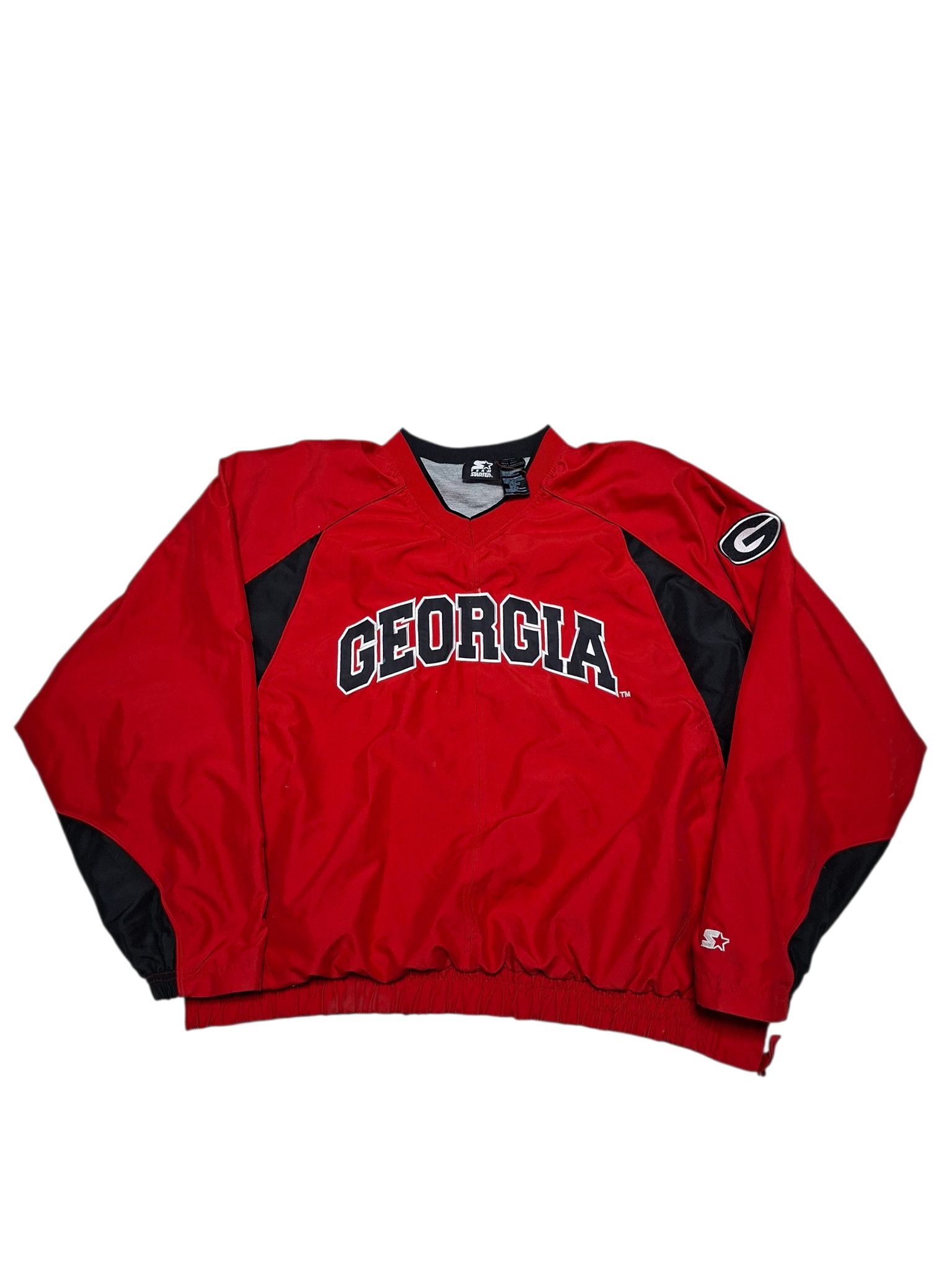 GEORGIA BULLDOGS STARTER VINTAGE NYLON BIG LOGO SWEATSHIRT