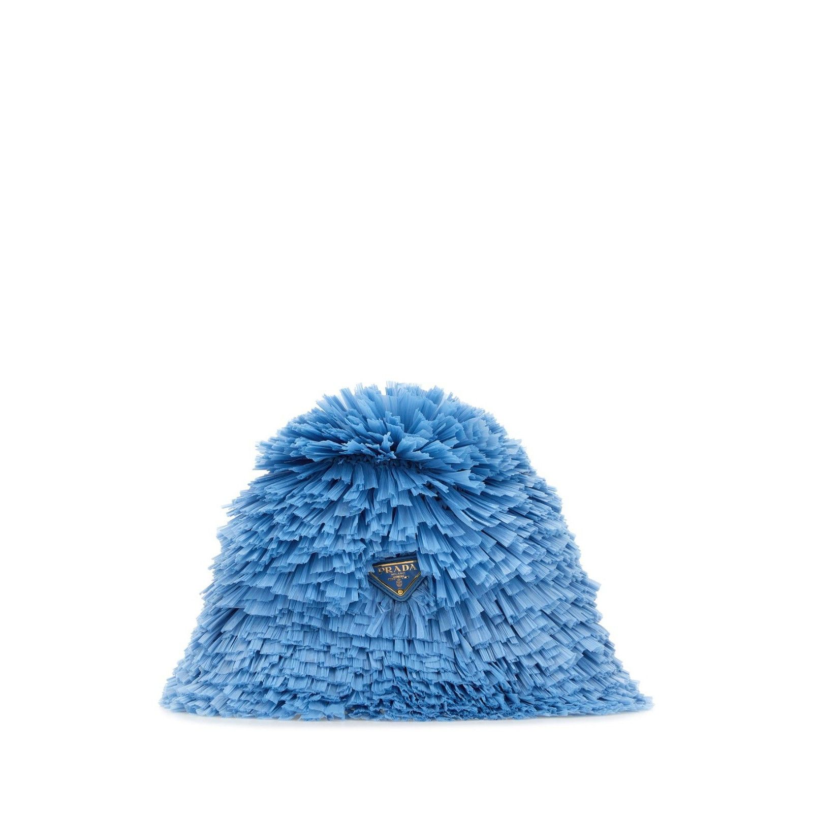 Prada PRADA Blue Embellished Raffia Bucket Hat New & Authentic (Wo Size ONE SIZE - 2 Thumbnail