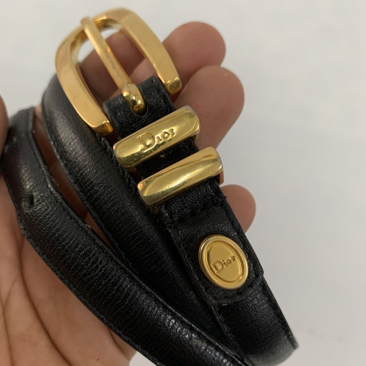 Christian Dior Monsieur CHRISTIAN DIOR Leather Belts Size ONE SIZE - 2 Thumbnail