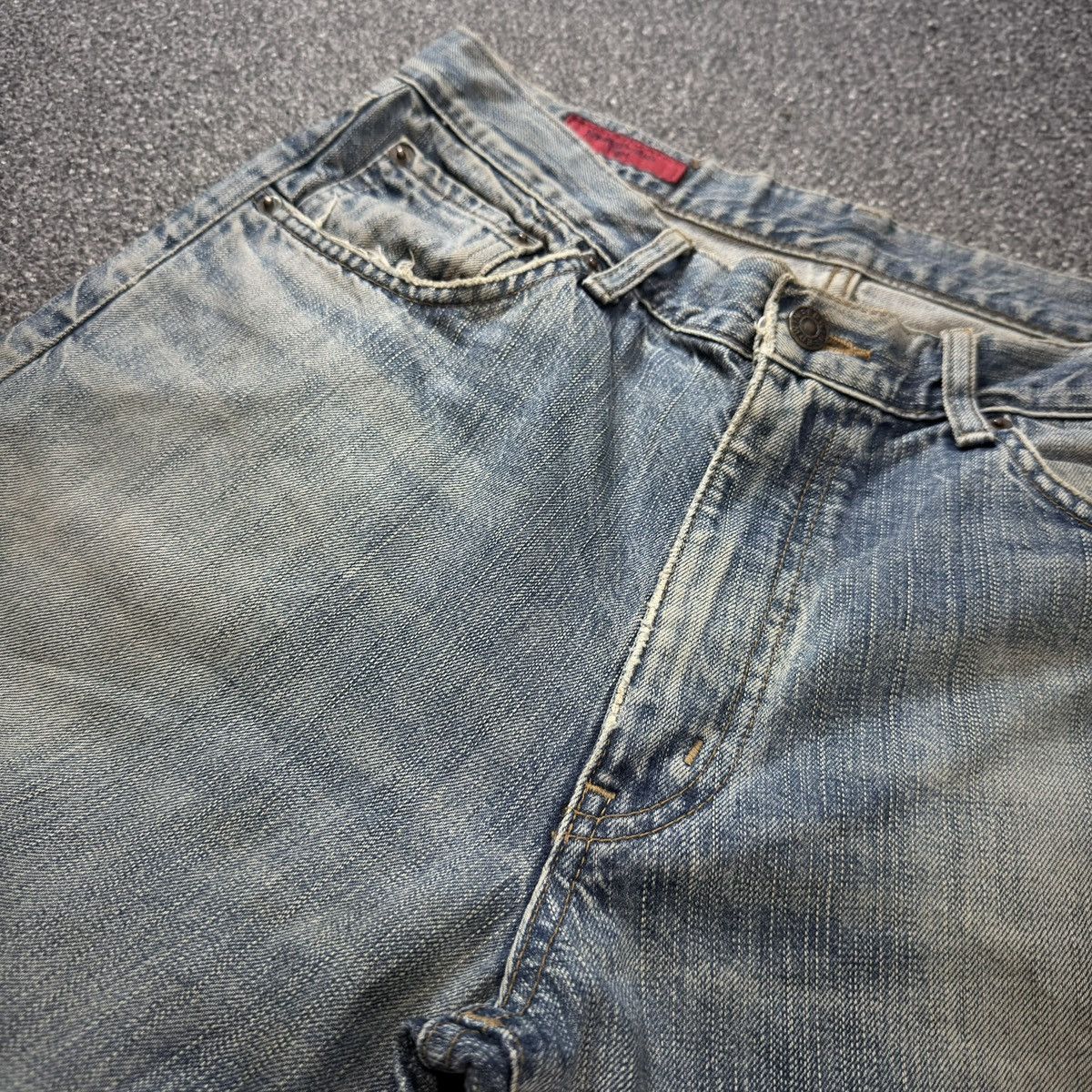 Edwin Vintage 90s Edwin 503 Rebel Distressed Dirty Wash Fade Denim Size US 34 / EU 50 - 14 Thumbnail
