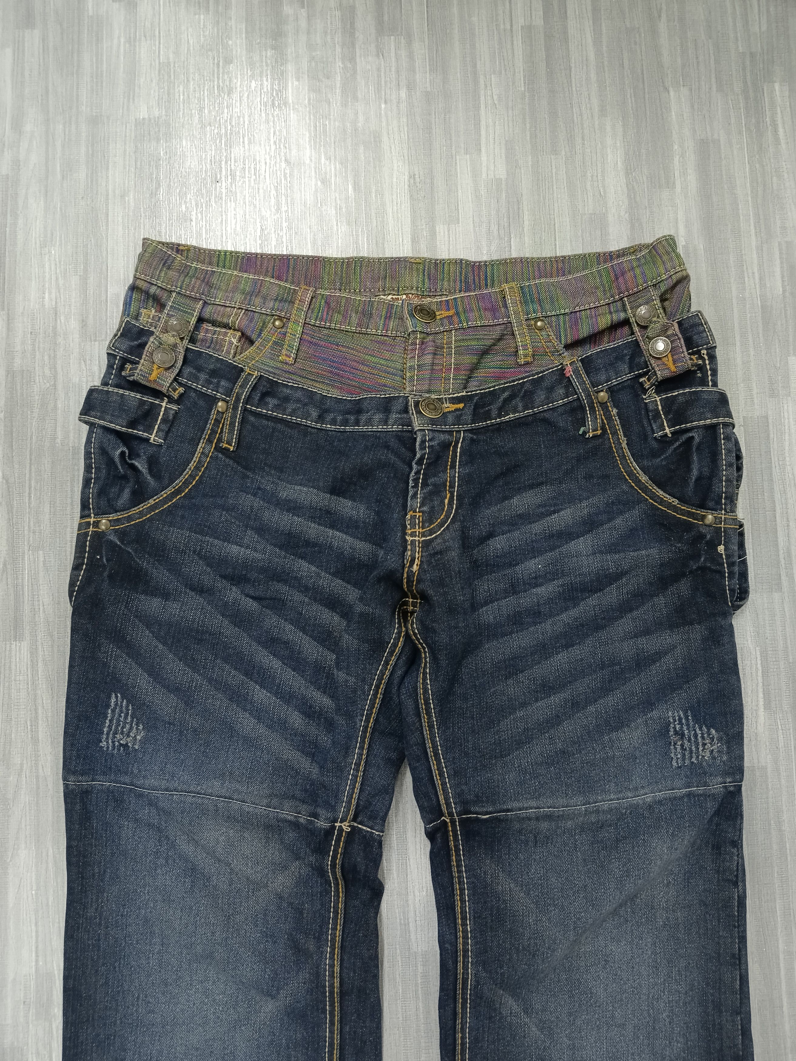 Japanese Brand SICK WASHED GUMU INTERNASIONALE DOUBLE WAIST Size US 33 - 6 Thumbnail