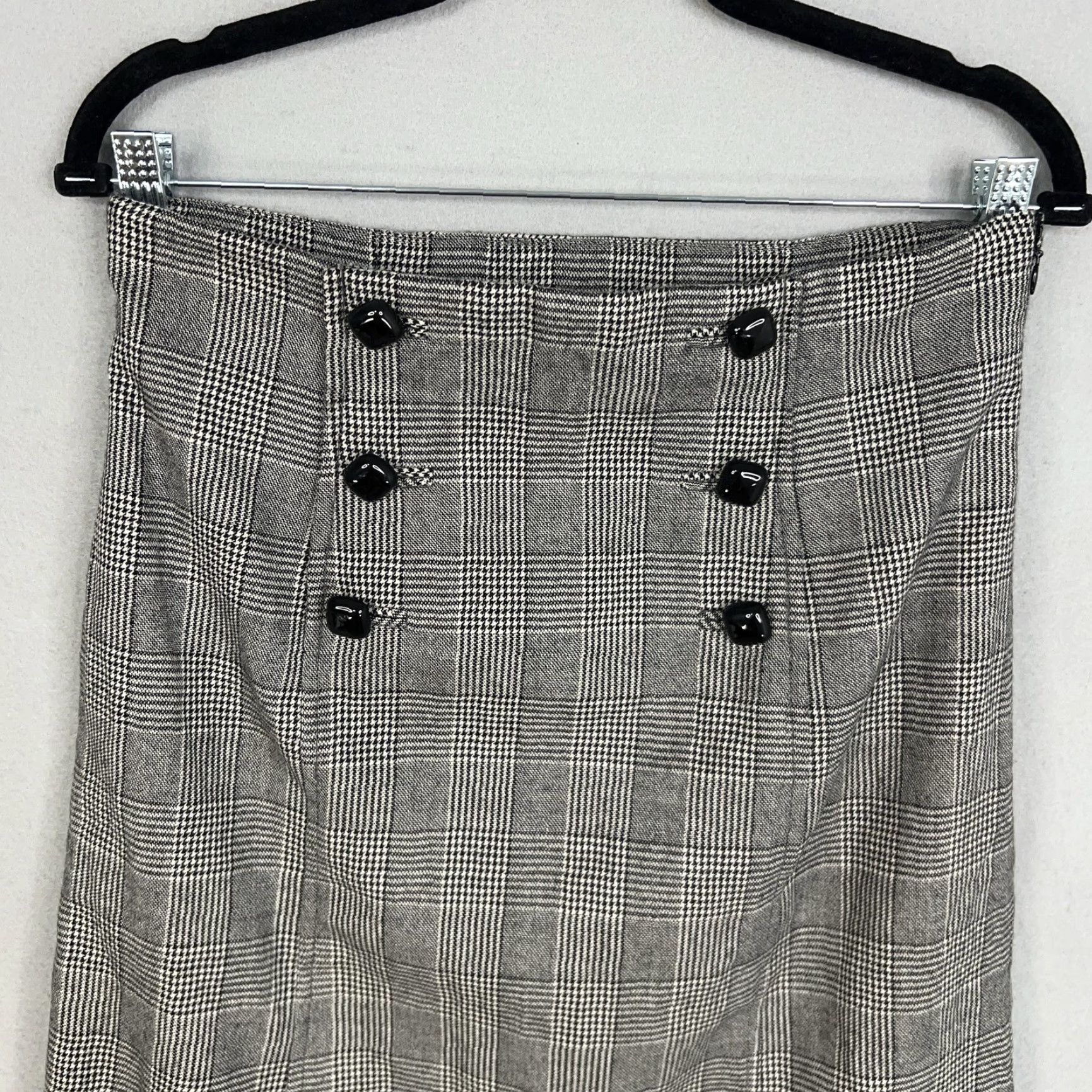 Banana Republic Banana Republic Skirt Womens 8 Gray Glen Plaid Wool Academia Modest Knee Length A-Line Womens Size 30" / US 8 / IT 44 - 5 Thumbnail