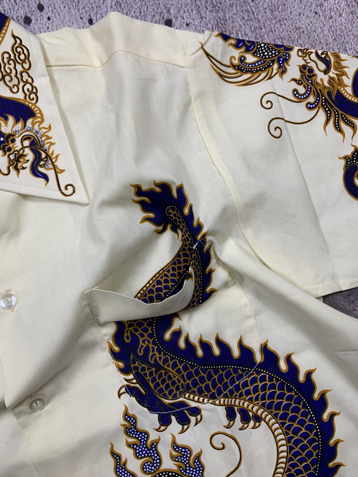 Designer × Japanese Brand × Vintage Shirt Dragon Vintage Japan Style Thai Silk 90s Avantgarde Size US M / EU 48-50 / 2 - 6 Thumbnail