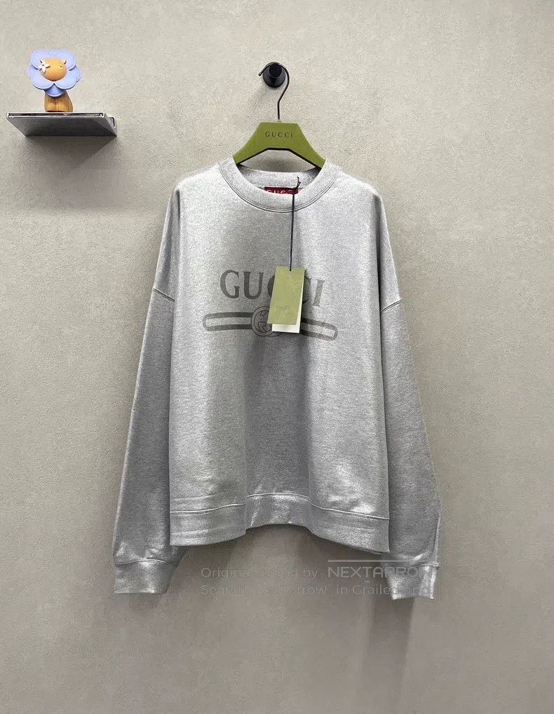 Gucci Gucci Silver long-sleeved sweatshirt Size US M / EU 48-50 / 2 - 1 Thumbnail